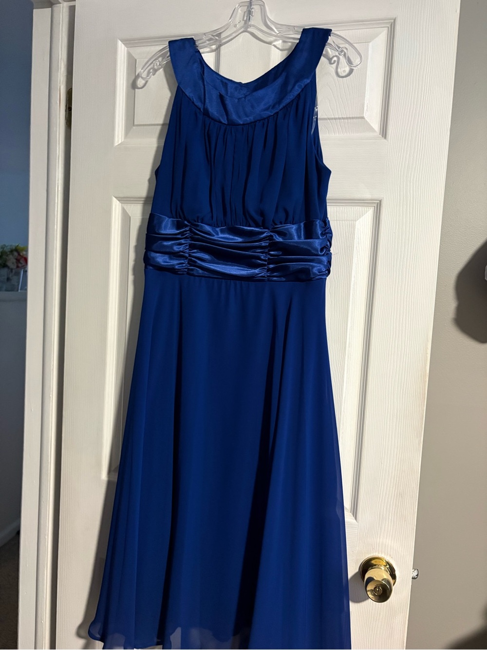 Source Unknown Royal Blue Sleeveless Chiffon Party Dress